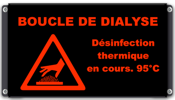 Panneau 'Boucle Dialyse – Désinfection thermique'