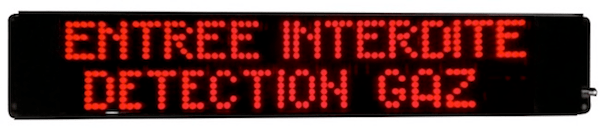 Panneau 'Détection gaz'