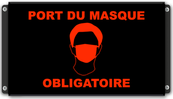 Panneau 'Port masque obligatoire'