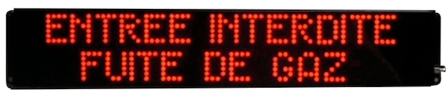 Panneau 'Fuite de gaz'