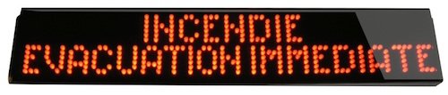 Panneau 'Incendie évacuation'