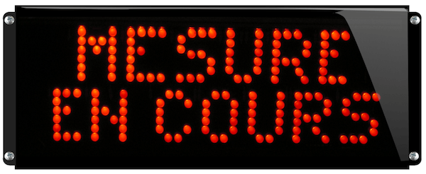 Panneau 'Mesure en cours'