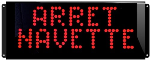 Panneau 'Arrêt Navette'