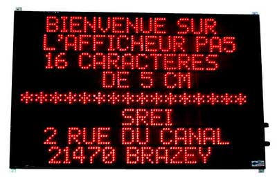 Afficheur multiligne LED